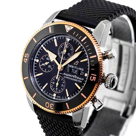 breitling super ocean gold|Breitling Superocean heritage rose gold.